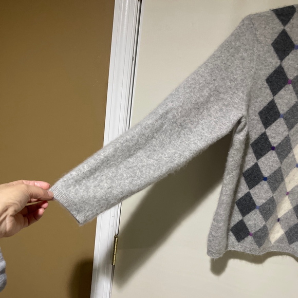 NWOT 2 PLY 100% Cashmere By Charter CArgyle Cashmere Crew Neck Sweater XL - Picture 5 of 9